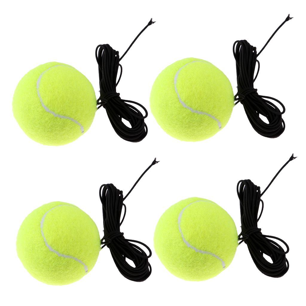 Tennis Ball W/ String Replacement Tennis Practice Trainer Balls 4pcs