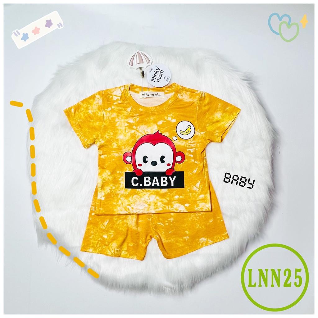 Bộ Cộc Tay Loang Cho Bé LNN25 Đồ Bộ Thun Lạnh Cao Cấp Mềm Mịn Thoáng Mát Hàng Loại 1 MINKY MOM Dễ Chịu, Thoải Mái Cho Bé