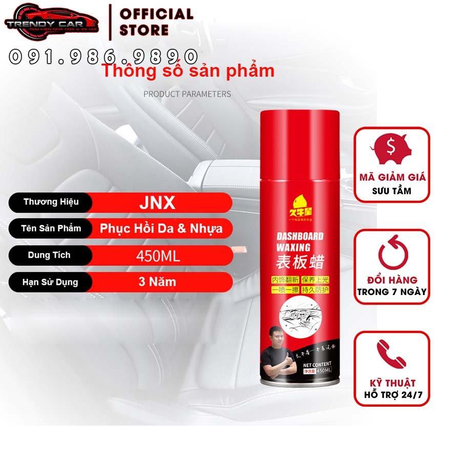 CHAI DASHBOARD WAXING 450ml Dưỡng, Phục Hồi Nhựa Nhám, Làm Đen nhựa nhám, Làm Mới Ghế Da Đóng chai sử dụng tiện lợi