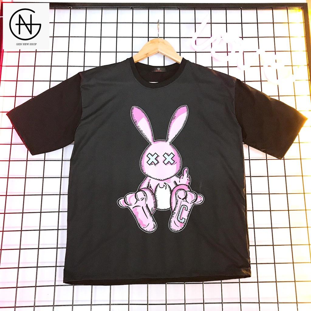 Áo Thun Tay Lỡ In Nhiệt BADRABBIT form Unisex nam nữ phong cách Ulzzang - A Tho 01