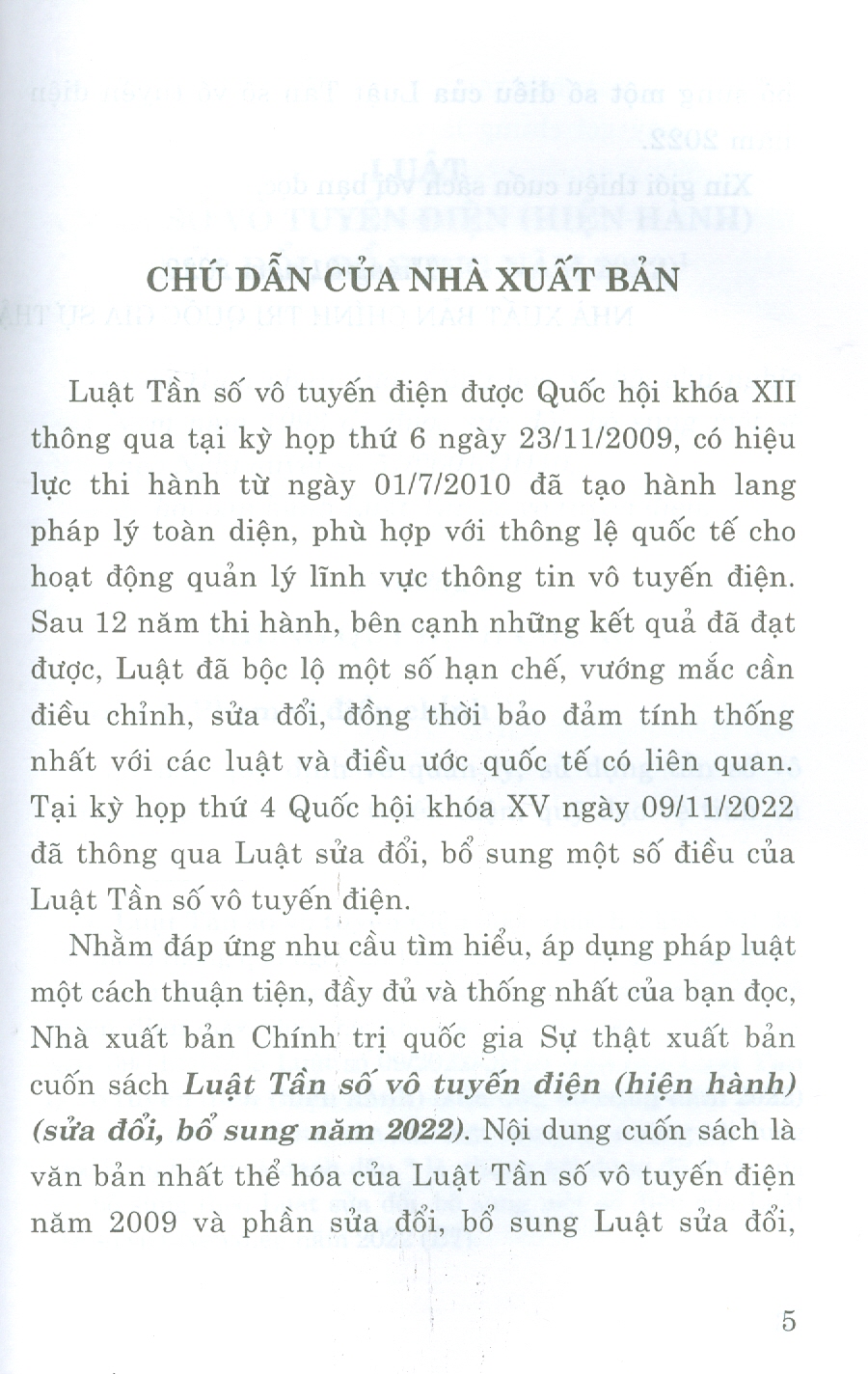 Luật Tần Số Vô Tuyến Điện
