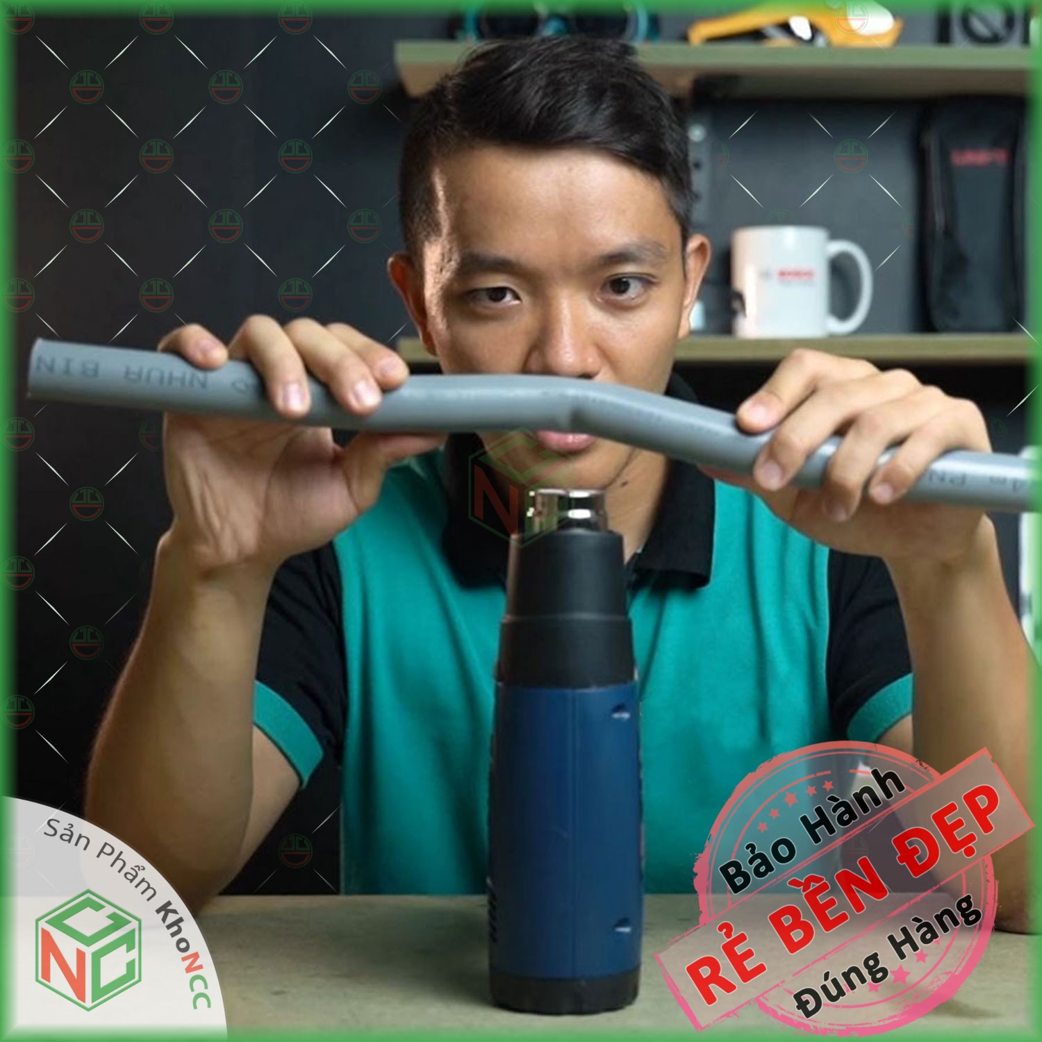 Máy Khò Sấy Nhiệt Hơi Nóng KhoNCC Hàng Chính Hãng - Công Suất 2000w - Súng Chỉnh Gió Chỉnh Nhiệt Theo Ý Muốn - KLM-SKNTL