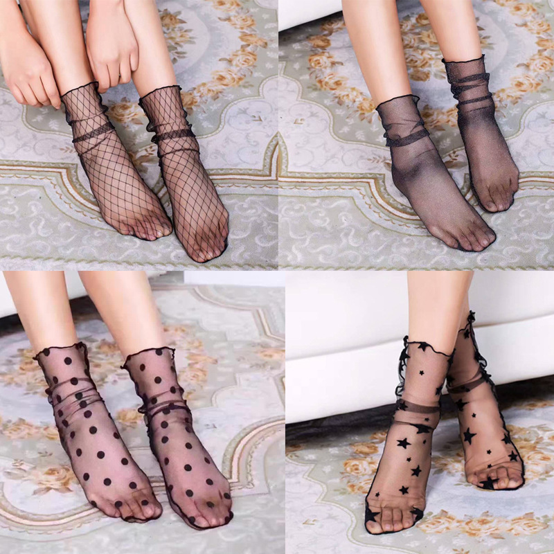 Tất Lưới Nữ Mỏng Nhẹ Trong Suốt Họa Tiết Thời Trang PK026