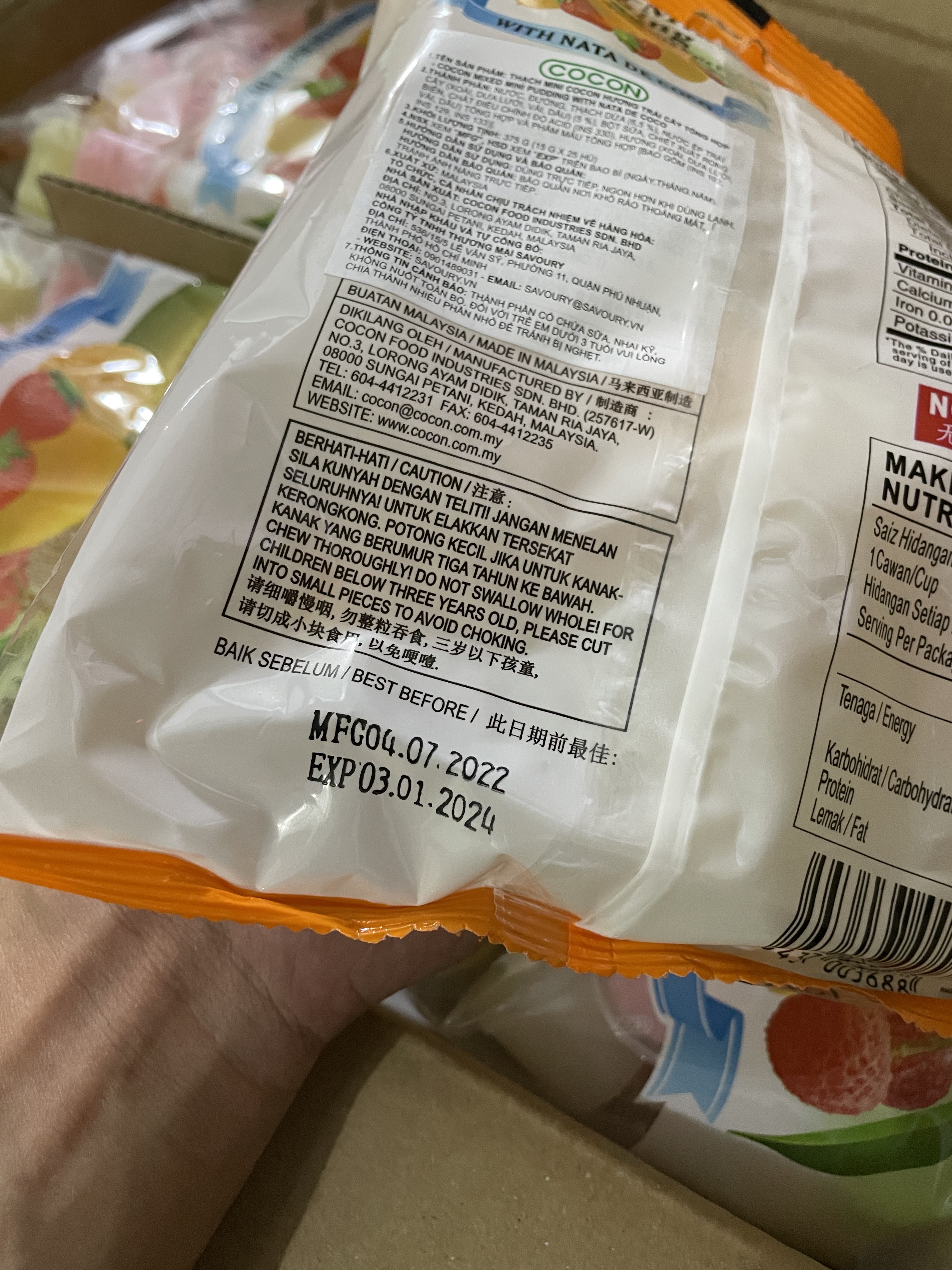 Thạch Rau Câu Cocon Mixed Mini Nata de Coco Pudding 375g