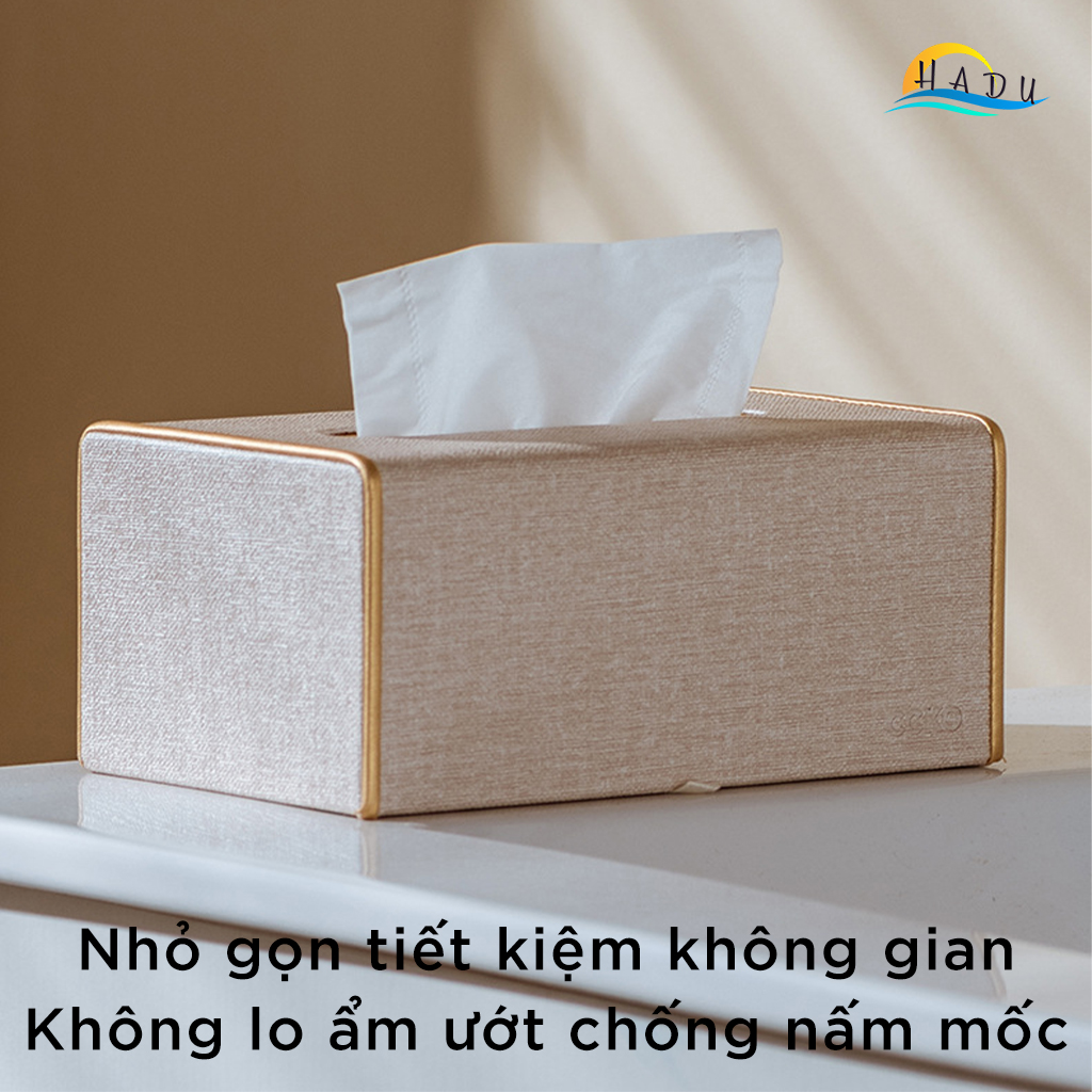 Hộp Đựng Giấy Ăn Sang Trọng Để Bàn Bọc Da Cao Cấp Đạt Chất Lượng Đức CCKO