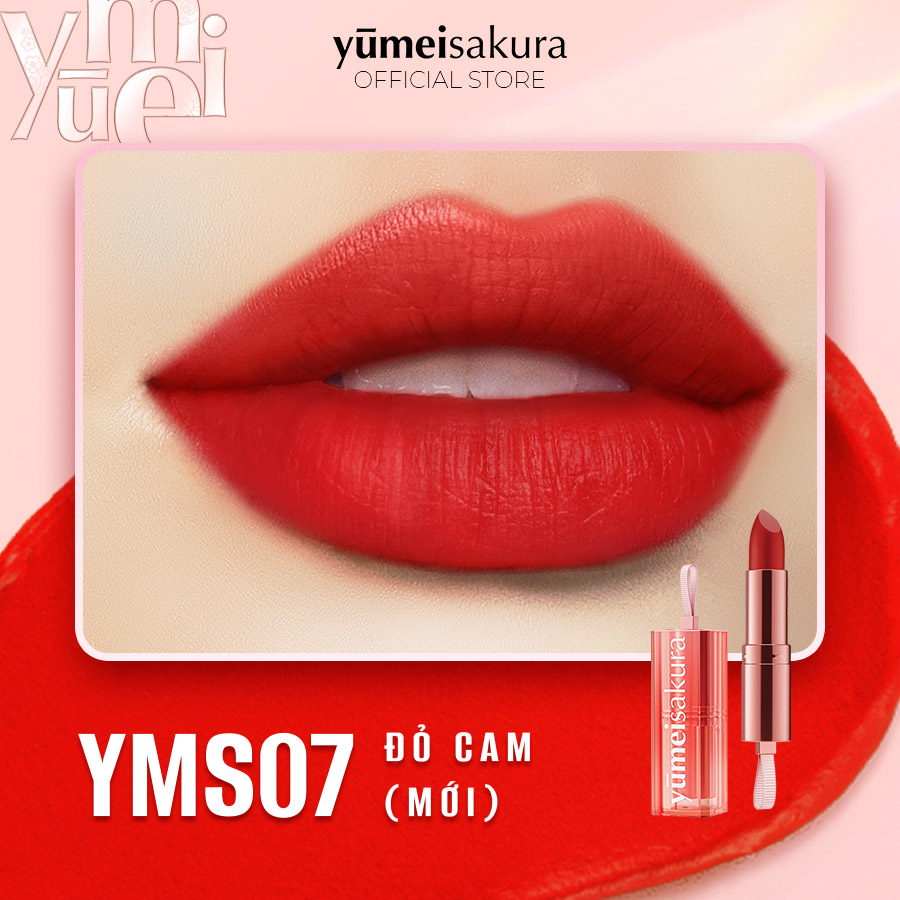 Son Thỏi Lì Mịn Chotto Matte Yumeisakura Đỏ Cam Candy Apple Lipstick YMS07 3.5g