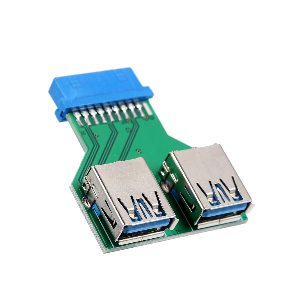 Bộ Chuyển Đổi Bo Mạch Chủ Máy Tính Để Bàn 19pin / 20pin Đến 2 Cổng USB 3.0 A Female