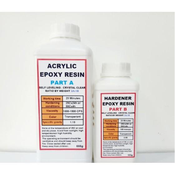 Keo Epoxy Resin Trong Suốt Đổ Khối Lớn 1kg - Trường Thịnh Sa·