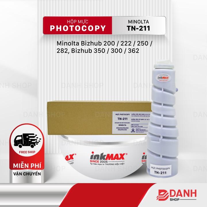 Hộp mực TN-211-inkMAX cho máy Photocopy Minolta Bizhub 200 / 222 / 250 / 282, Bizhub 350 / 300 / 362 - Hàng chính hãng