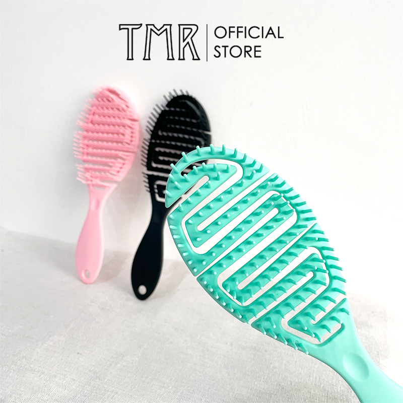 Lược Gỡ Rối TMR - Tool In My Room Chải Tóc Ướt, Mát Xa Da Đầu Tiện Dụng Hair Comb Brush 3 Màu Hồng/Đen/Xanh