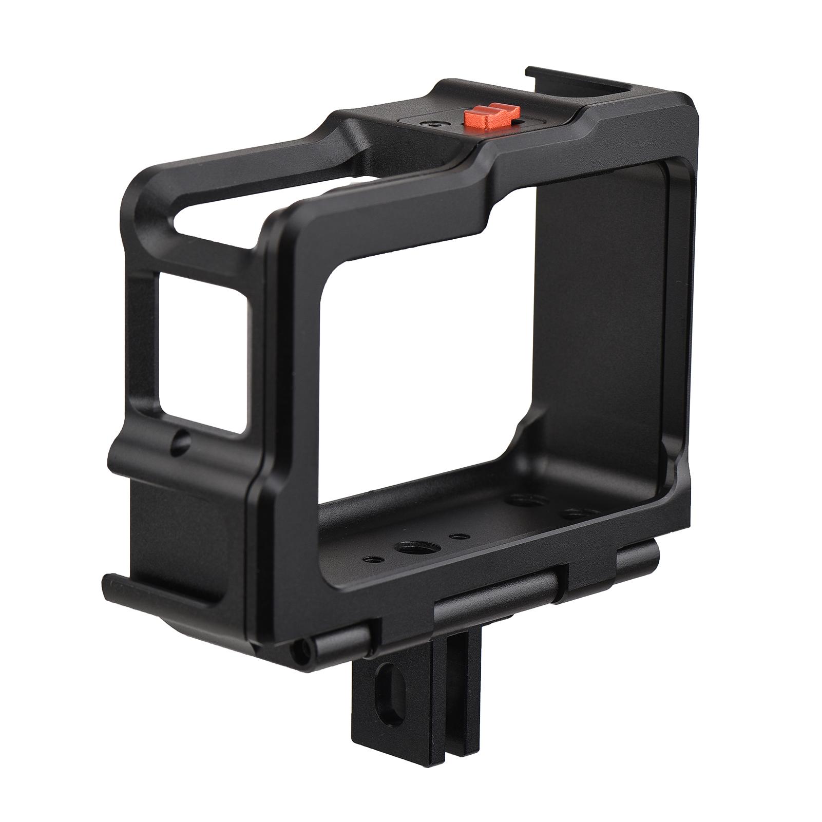 Metal Sports Camera Video Cage with Dual Cold Shoe Mounts Protective Frame Cage Vlog Accessories Replacement