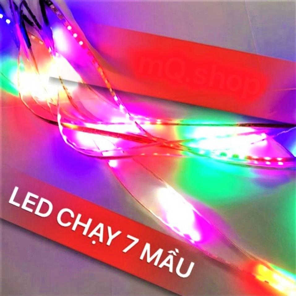 Dây led chạy đuổi 7 màu trang trí xe máy , ô tô , xe điện siêu đẹp