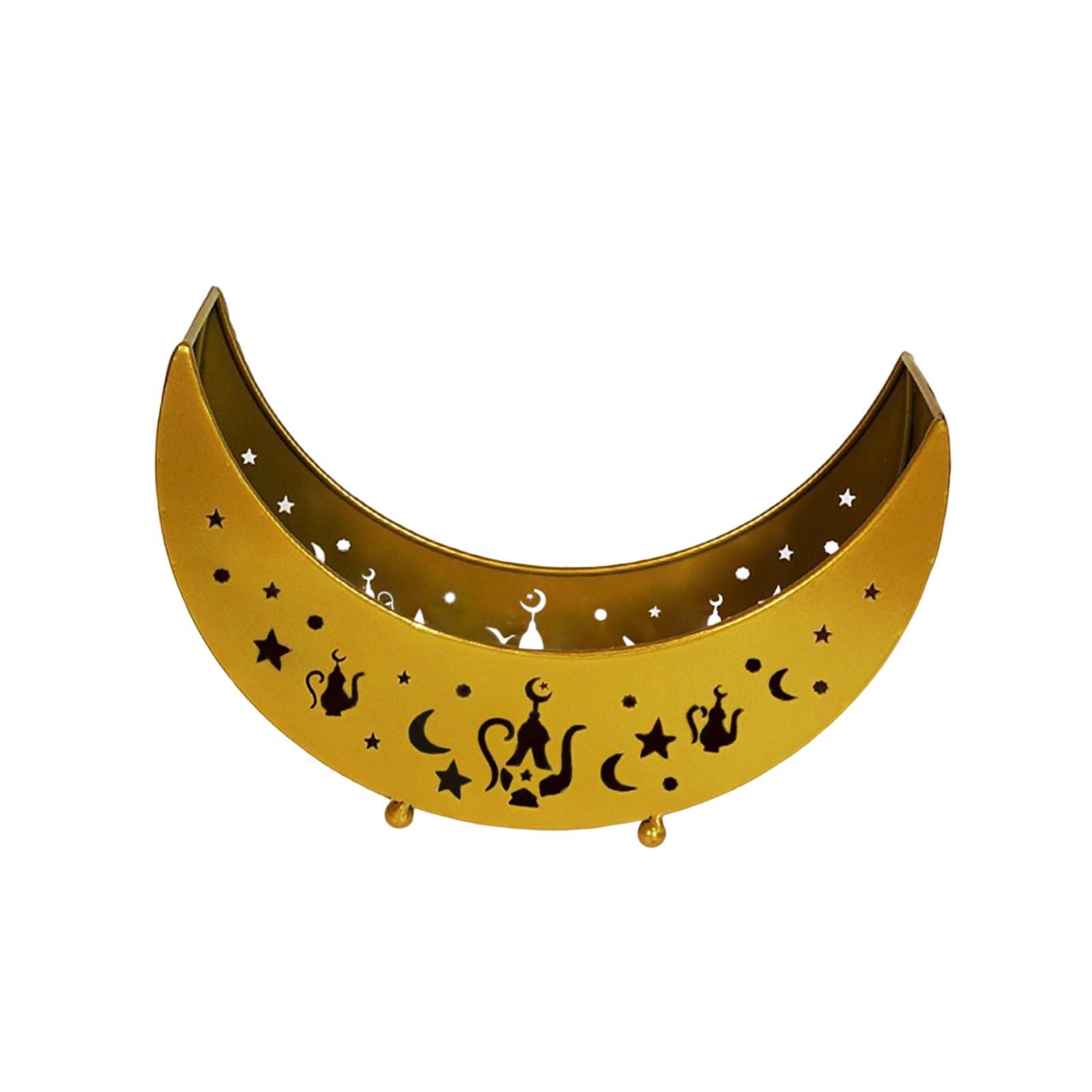 Eid Moon Shaped Trays Food Pastry Dessert Display Holder Wedding Decor