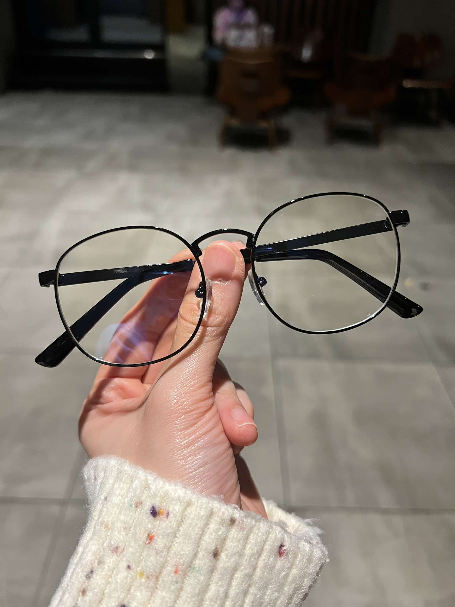 Kính vintage kim loại viền gọng dày cho nam nữ