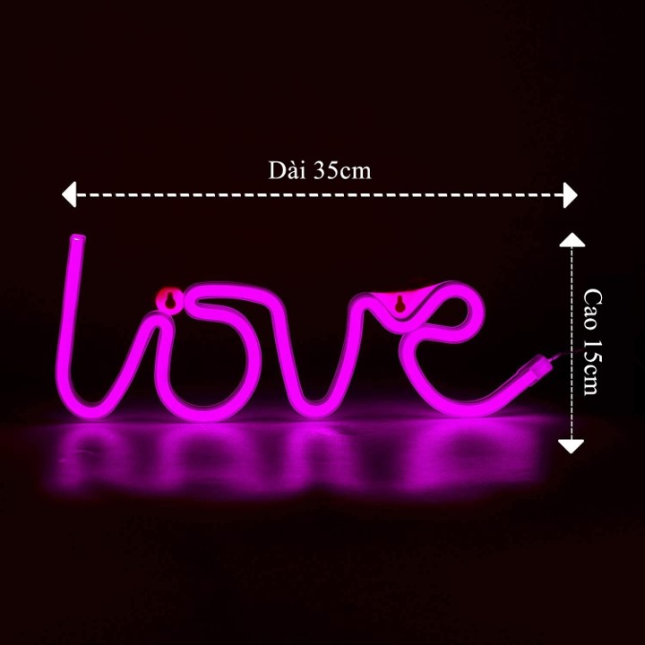 Đèn Led chữ LOVE nhiều màu cực đẹp, trang trí phòng ngủ