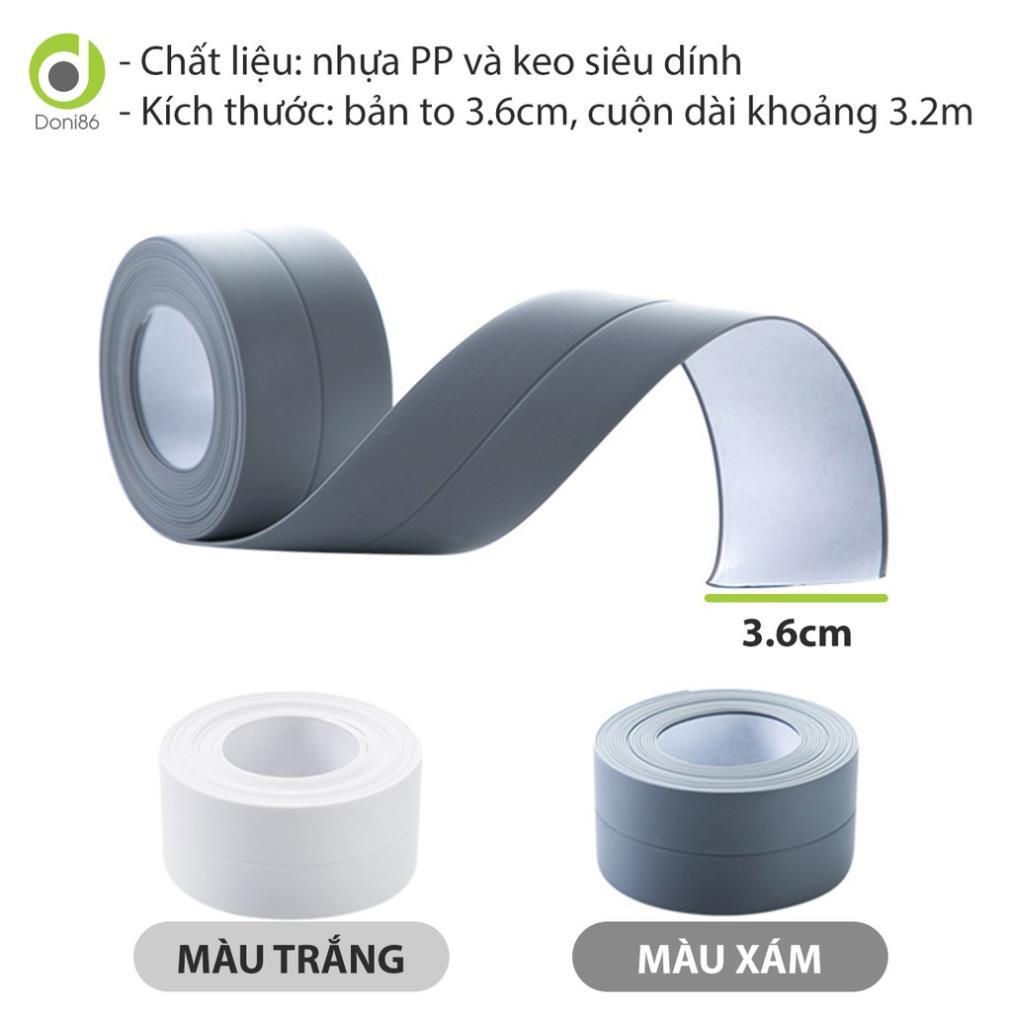 Băng Keo Dán Chậu Rửa Bát Chống Thấm Nước Bản To 3.6Cm Cuộn Dài 320Cm