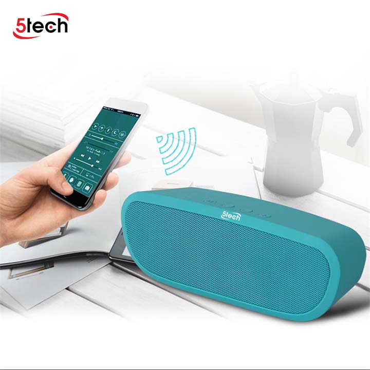 Loa bluetooth 5TECH BS1 hàng chính hãng, loa mini cầm tay di động âm thanh sống động, âm bass siêu trầm nghe nhạc cực đỉnh dành cho điện thoại, máy tính,...