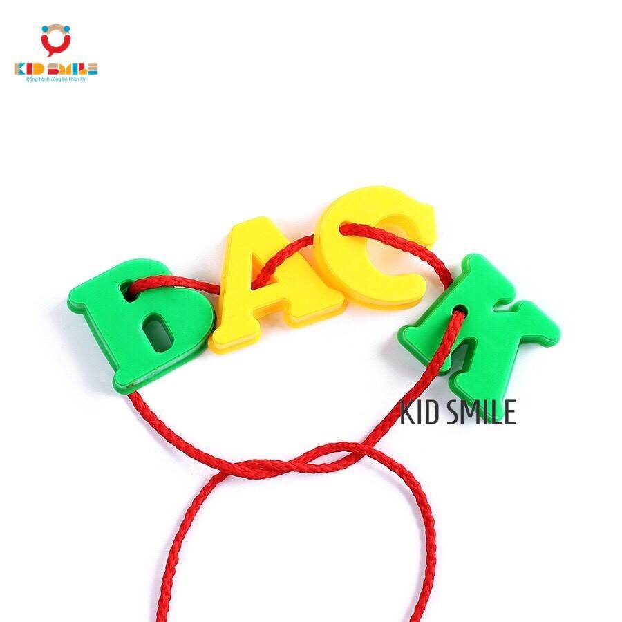 Đồ chơi trí tuệ - Bộ 70 chữ cái tiếng Anh kết hợp xâu dây - DOZKIDZ