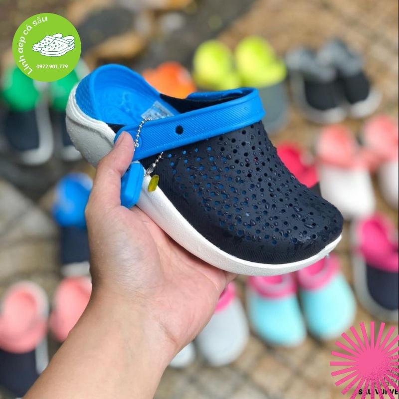 Dép sục trẻ em cross literide màu navy blu êm mềm hàng xuất xịn, mẫu mới, full box