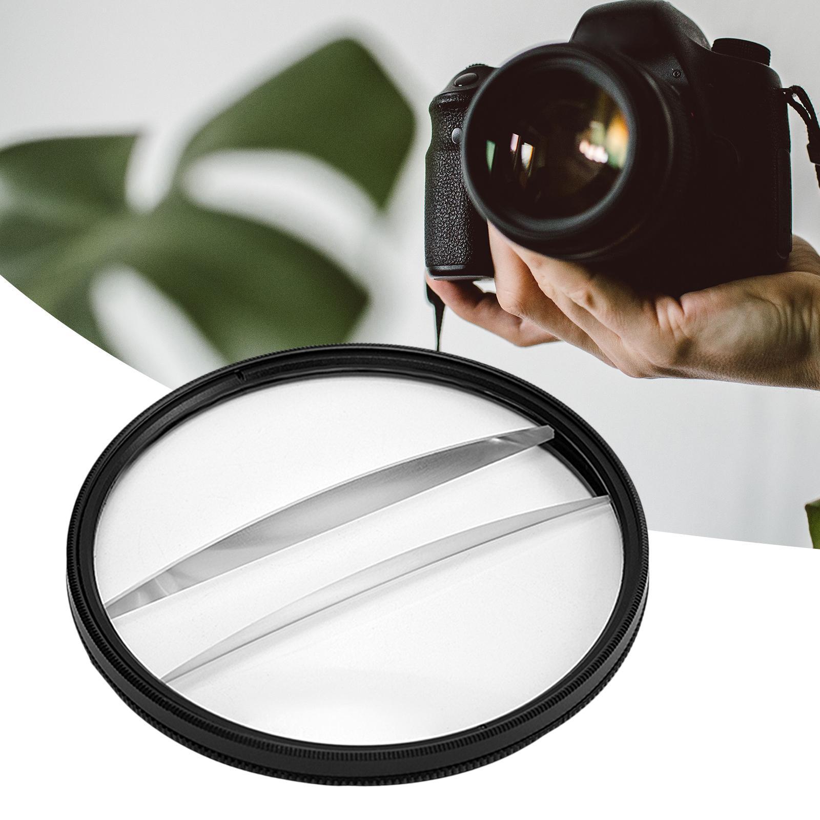 77mm Double Half Moon Camera Lens Filter Half  Foreground Blur