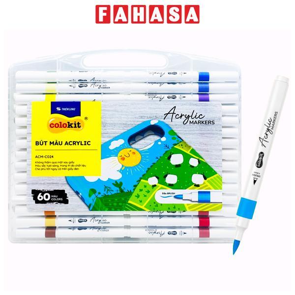 Hộp 60 Bút Màu Acrylic Marker 1 Đầu Brush - Colokit ACM-C024