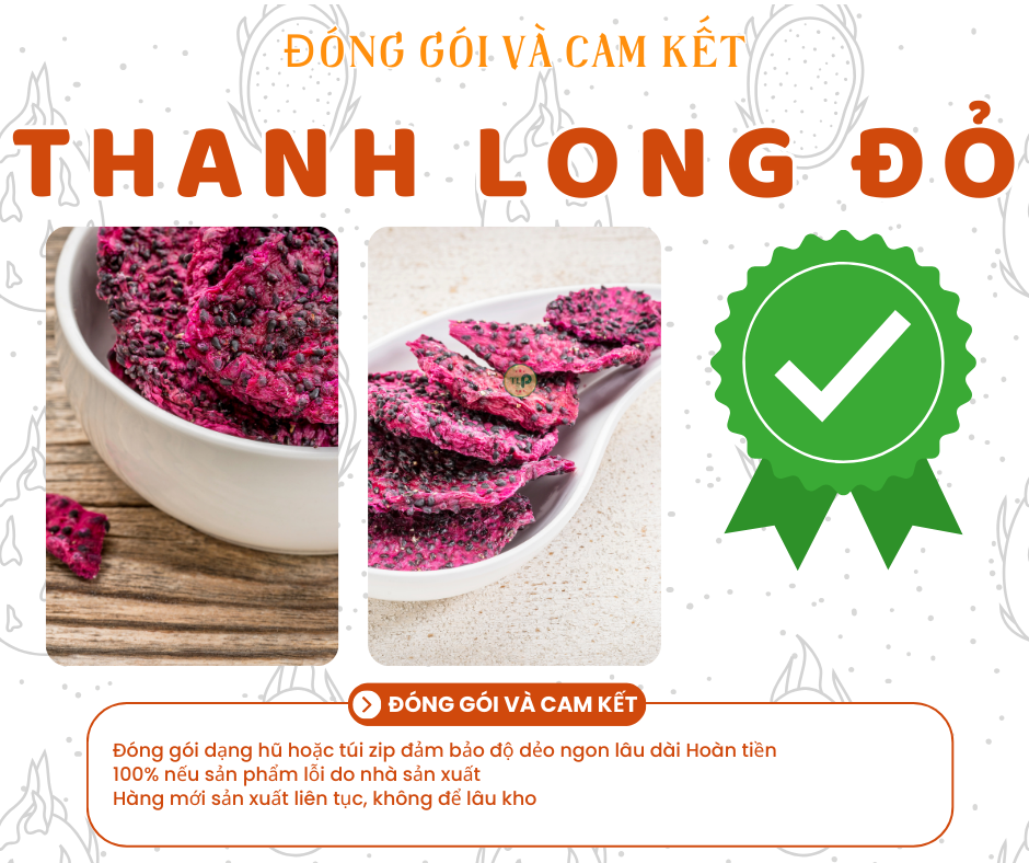 Thanh Long Đỏ Sấy Dẻo Không Đường Tân Lộc Phát