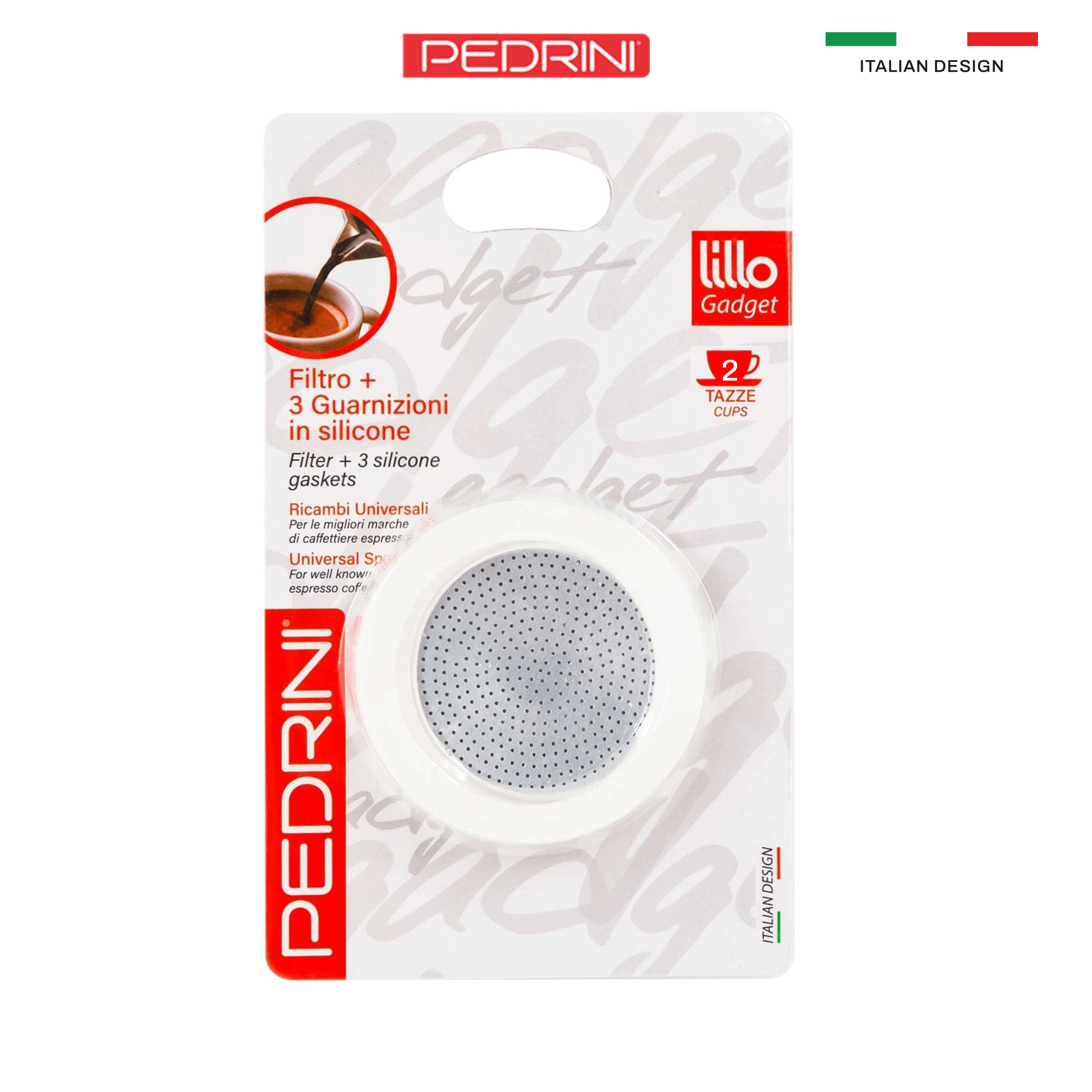 Bộ Lưới Lọc và Ron Thay Thế Cho Ấm Pha Cà Phê Moka Pedrini và Bialetti - 2 cup /3 cup / 6 cup