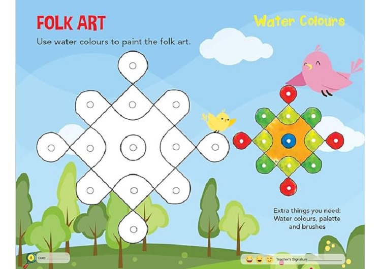 Art and Craft Activity Book 4 for 7-8 Year old kids with free craft material