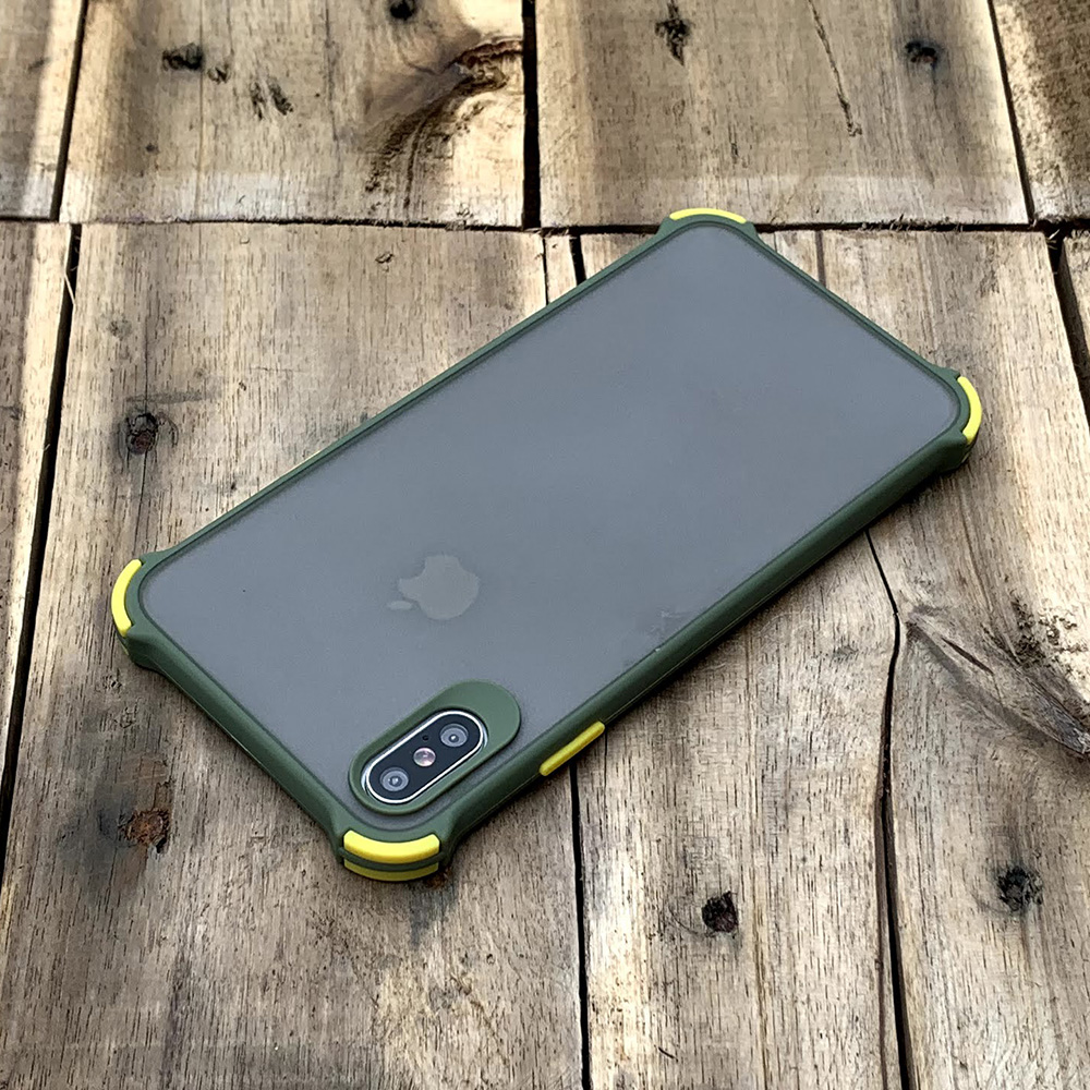 Ốp lưng chống sốc toàn phần dành cho iPhone XS MAX - Màu lá mạ