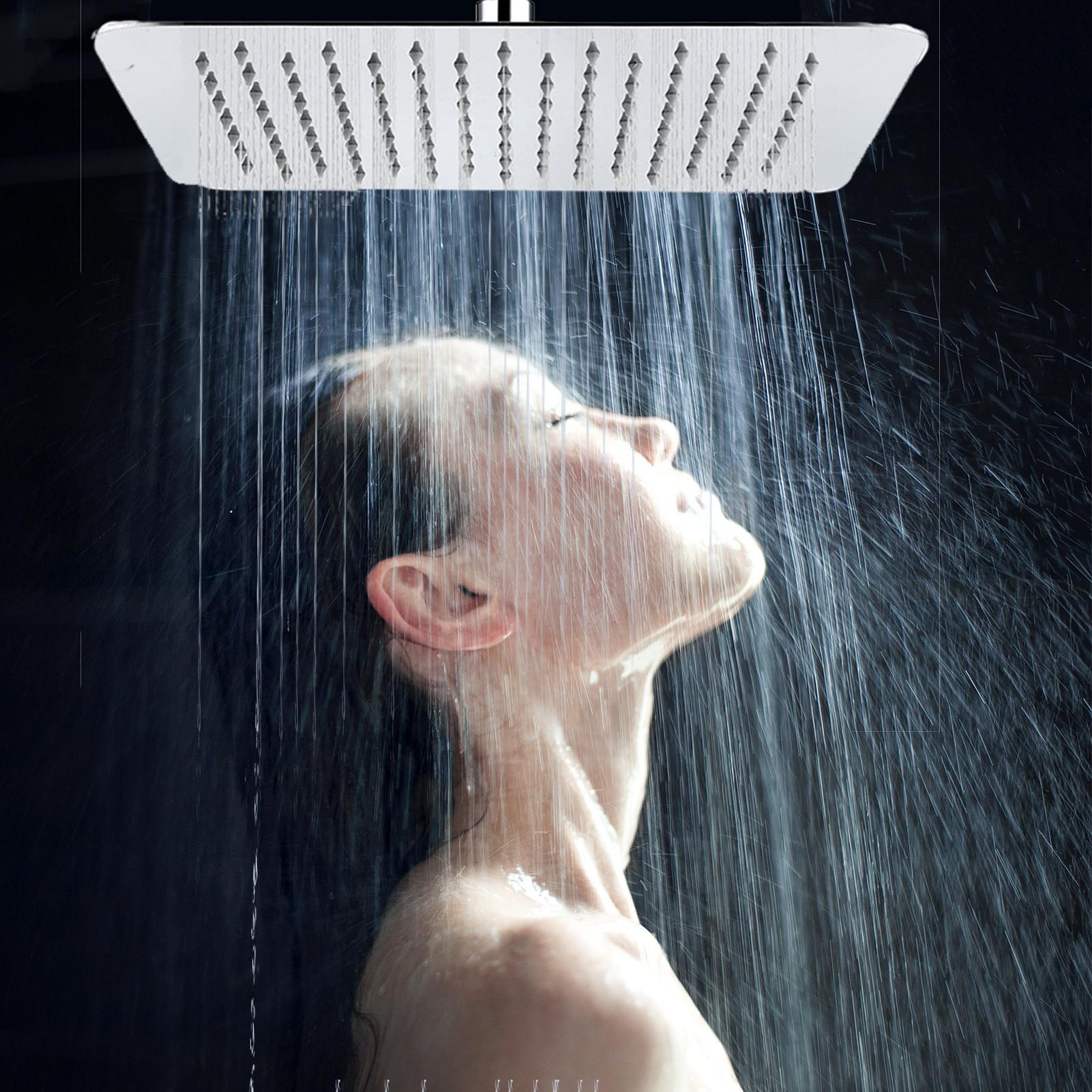 Đầu vòi sen áp suất cao siêu mỏng G1 / 2 hình vuông 8 inch