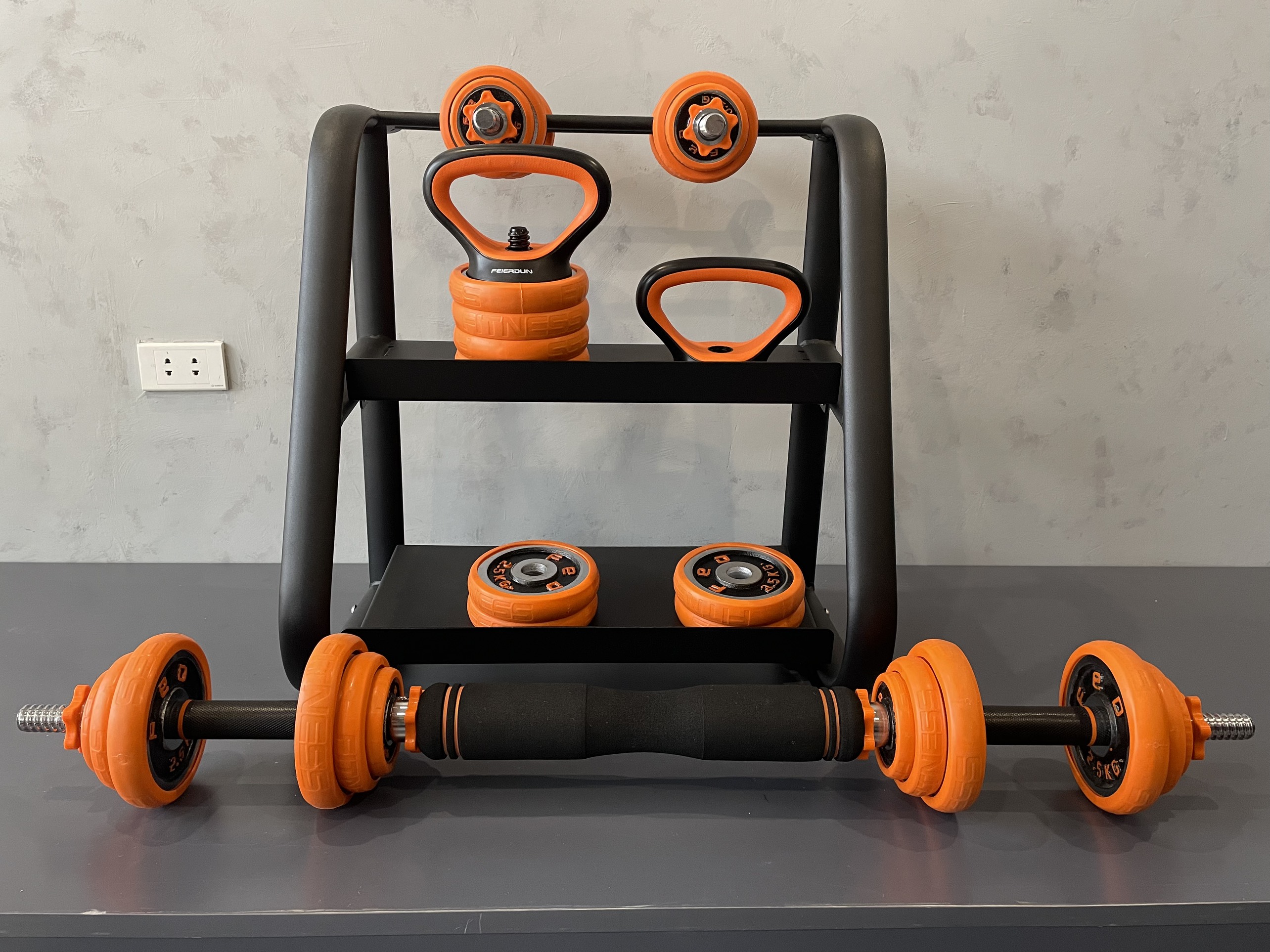 Bộ Tạ Tay Điều Chỉnh Đa Năng 4 IN 1 FED Tạ Gang Mã Niken loại 20kg--- hàng chính hãng