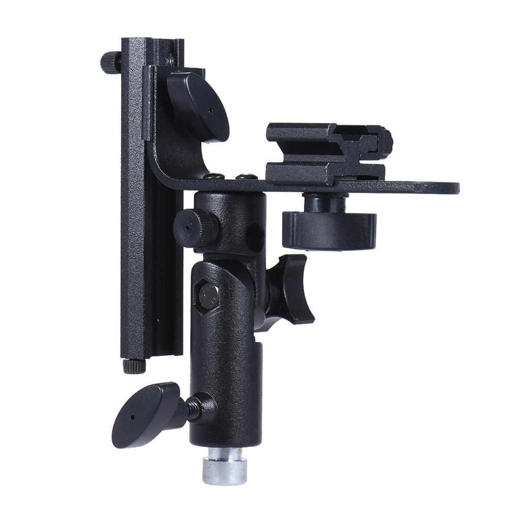 L-Bracket Speedlight Speedlite Flash Mount with Bowens Mount Adapter Cold Shoe for Softbox Reflector Beauty Dish