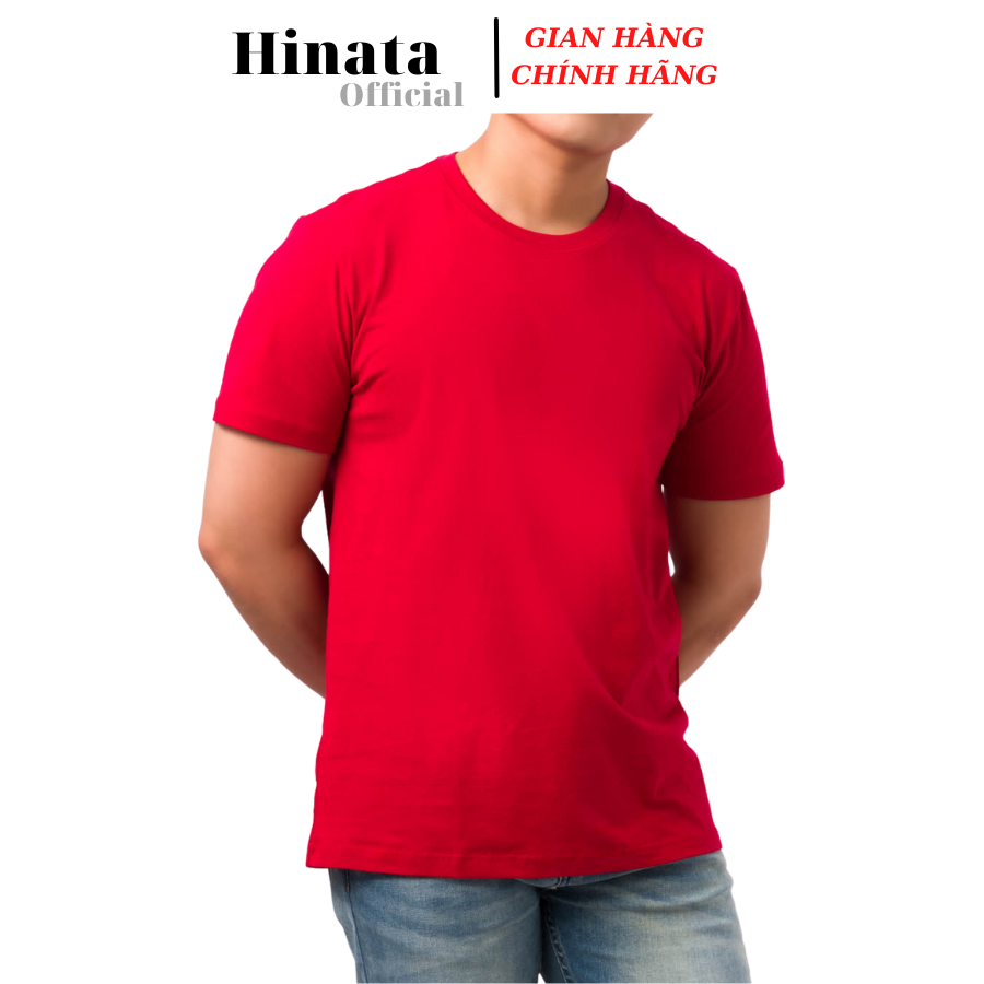 Áo Thun Nam Gold Rhino Trơn Cổ Tròn, Áo Phông Nam Basic 100 Cotton Cao Cấp Hàng Hiệu Đẹp Thoáng Mát Tay Ngắn Màu Đỏ Tươi