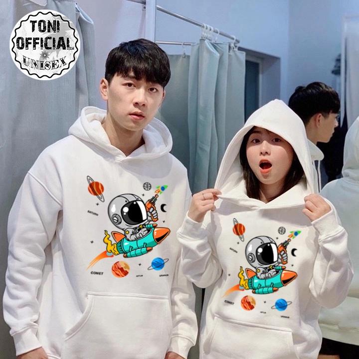 ( ) ÁO HOODIE Local Brand Unisex Phi Hành Gia Nỉ Bông Form Rộng Nam Nữ (HD3020L - Full Size - Kèm Video Ảnh Thật)