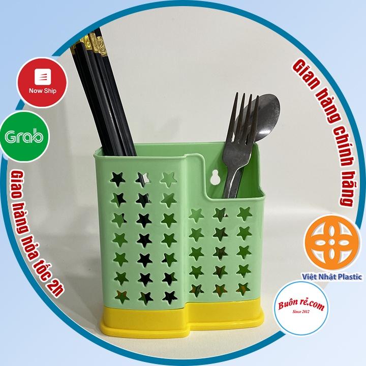 Ống đựng đũa, thìa hình sao Việt Nhật - Hộp đựng đũa muỗng 2 ngăn để bàn tiện lợi