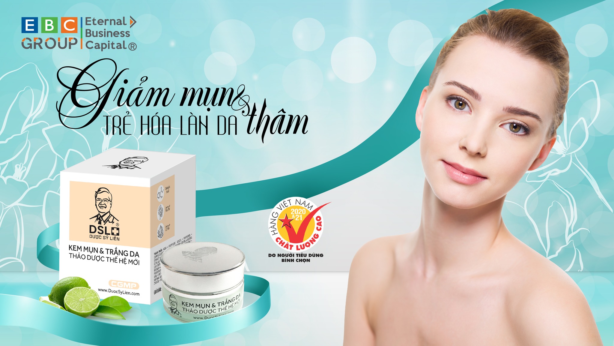 Kem mụn & trắng da thảo dược thế hệ mới , giảm mụn, giảm thâm, nhanh lành sẹo, dưỡng da- Dược Sĩ Liên