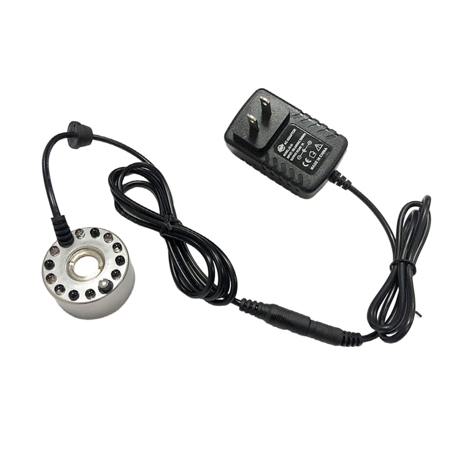 Pond Fog Machine Air Humidifier 12 LED Lights US Adapter Plug for Vase Basin