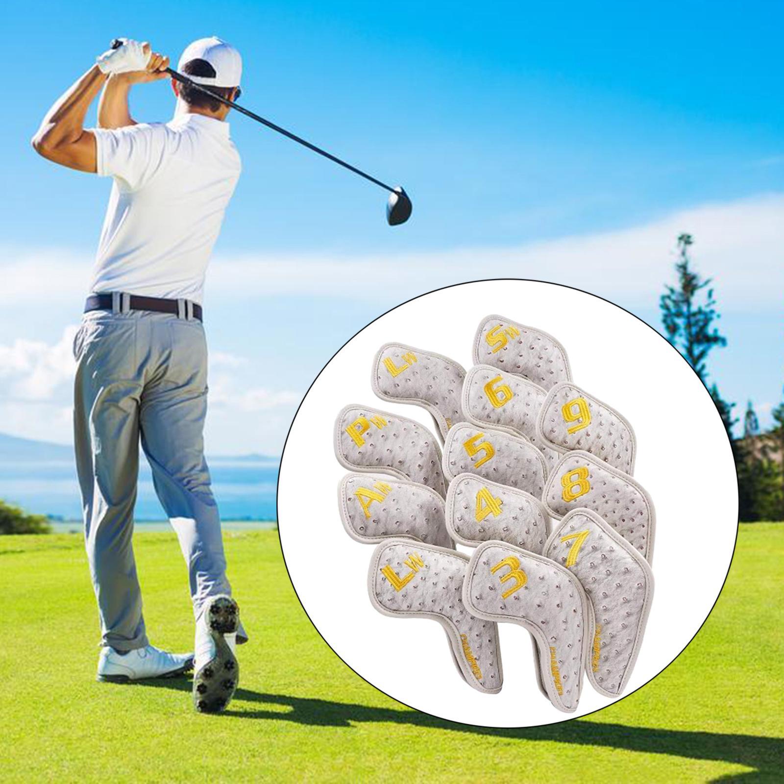 Golf Club Iron Head Cover Golfer Headcovers Protection Waterproof White