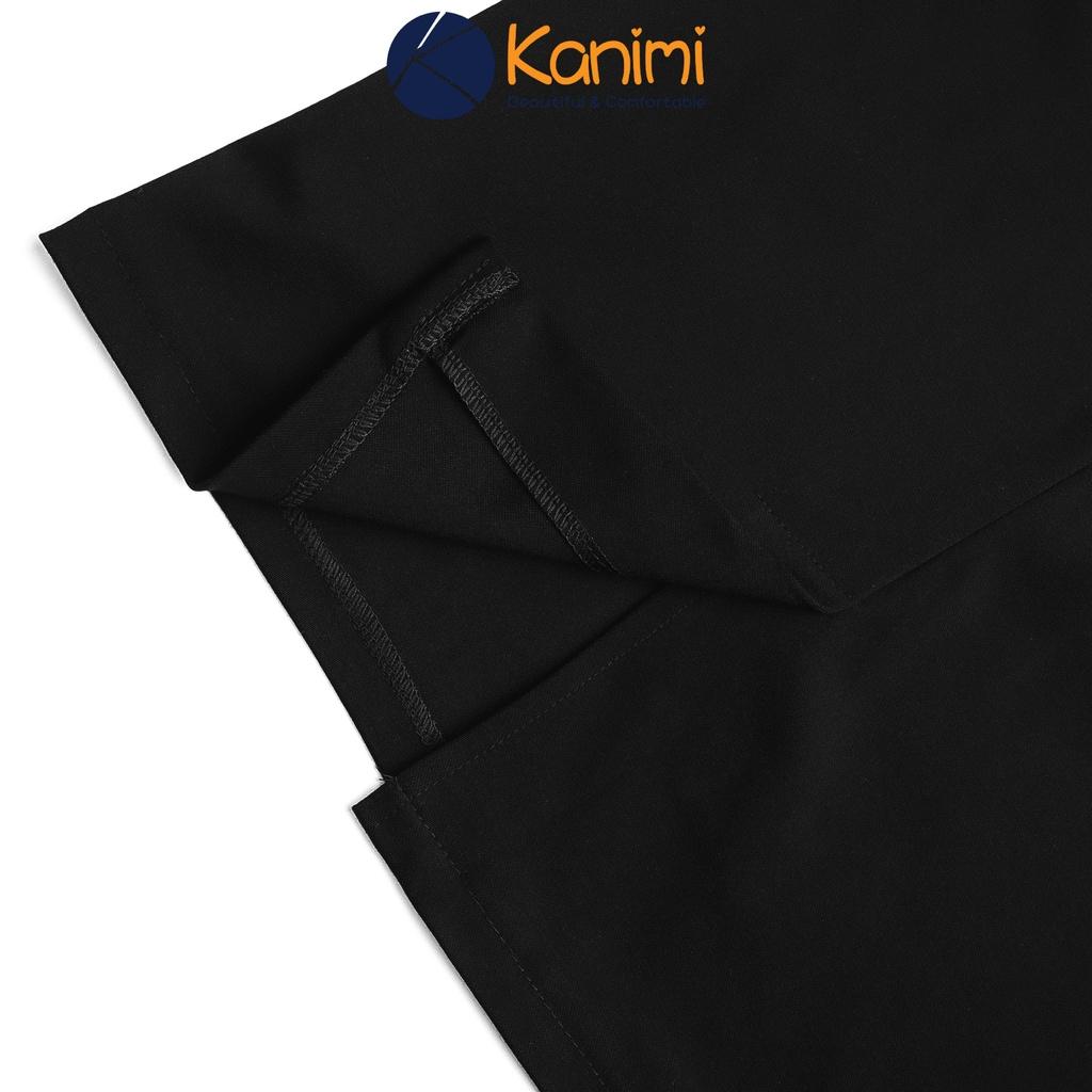 Chân váy bút chì công sở Kamini xẻ tà sau vải Umi Hàn cao cấp - CV07