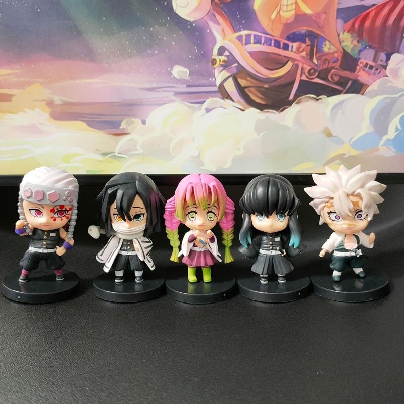 Mô Hình kimetsu no yaiba Chibi Tanjirou và 9 Trụ Chibi 8cm - Mô Hình Thanh Gươm Diệt Quỷ Chibi