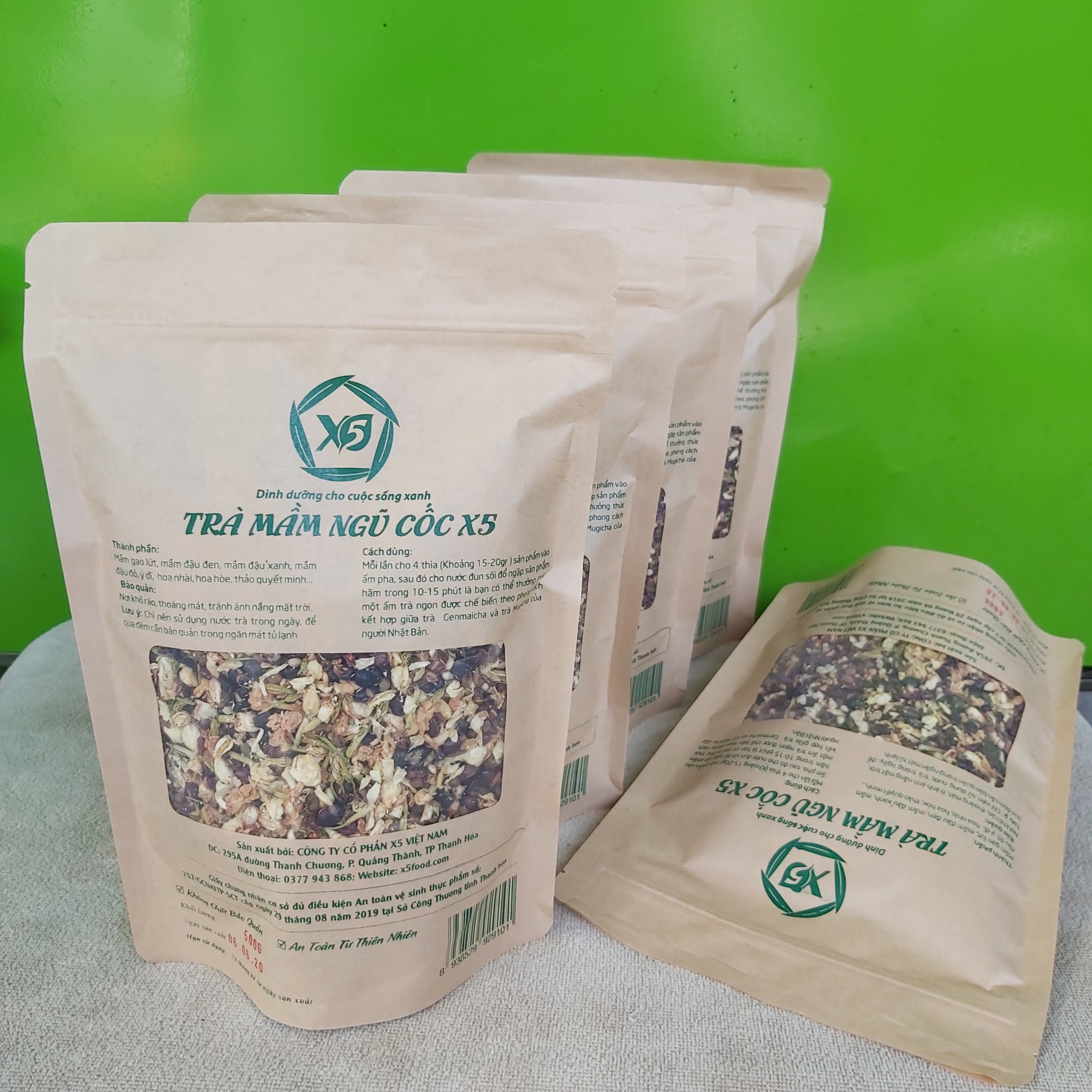 Combo 02 Trà Mầm Ngũ Cốc X5 : Giảm Cân- Tiêu Mỡ- Ngủ Ngon- Đẹp Da- Ngăn Ngừa Tiểu Đường- Ăn Ngon- Hết Táo Bón- Sáng Mắt- Lợi Sữa- Mát Sữa