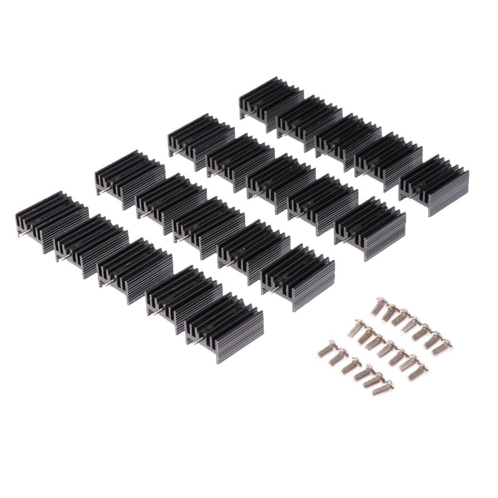 20 Pcs Aluminum To220 Transistor Cooling for Transistor
