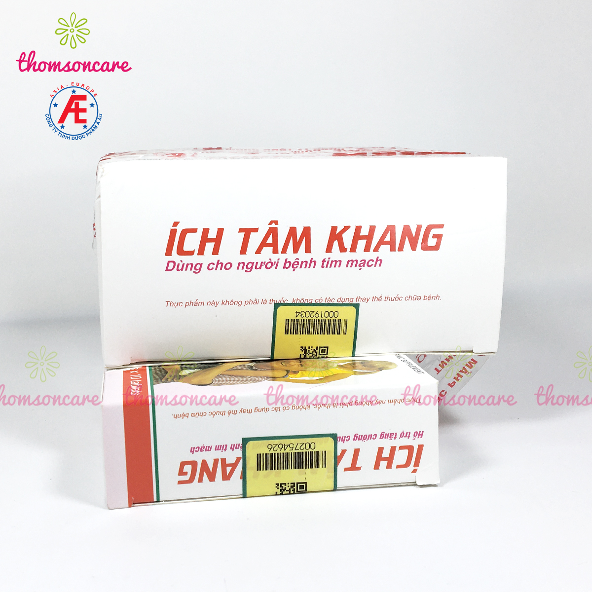 Ích tâm khang - Hộp 2 lọ x 90 viên Tặng thêm 1h 30 viên - Chính hãng Á Âu - Ổn định nhịp tim, ngăn ngừa đột quỵ