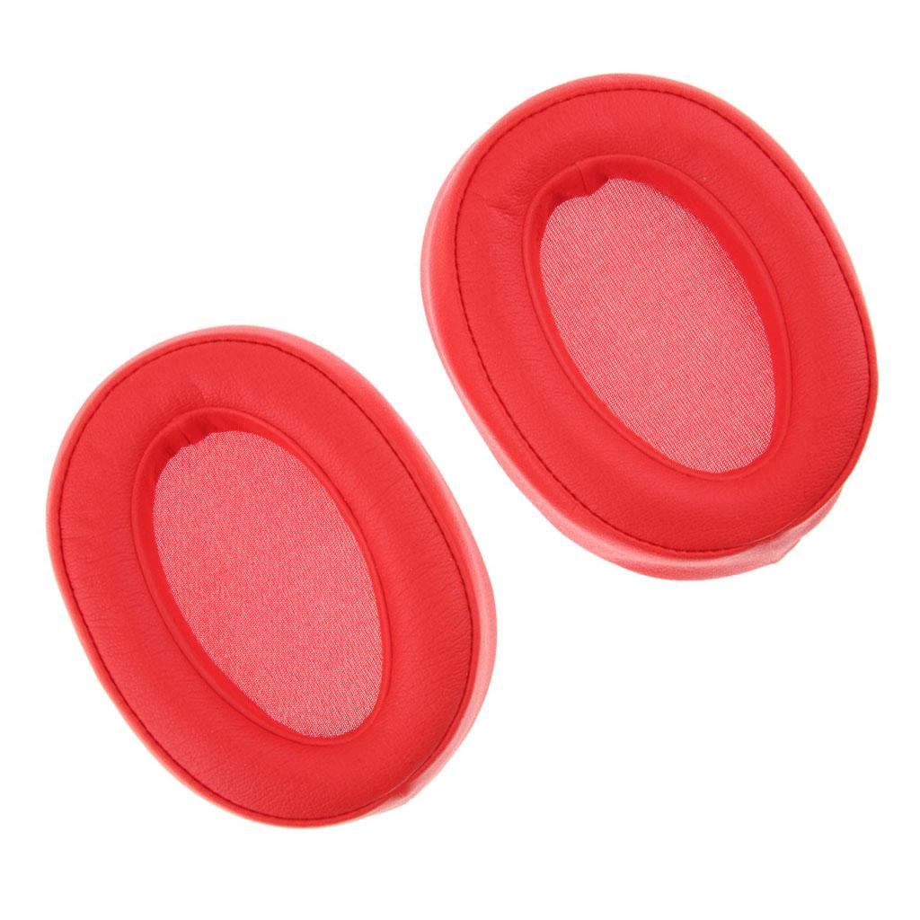 Replacements Ear Pad Eartips Cushions For Sony MDR-100ABN Headphones Red