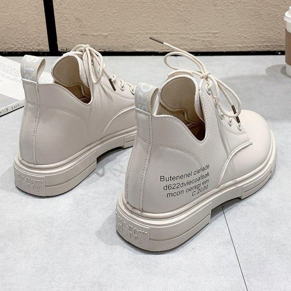 Giày bốt da cổ cao thời trang Anh Quốc cho nữ 2021