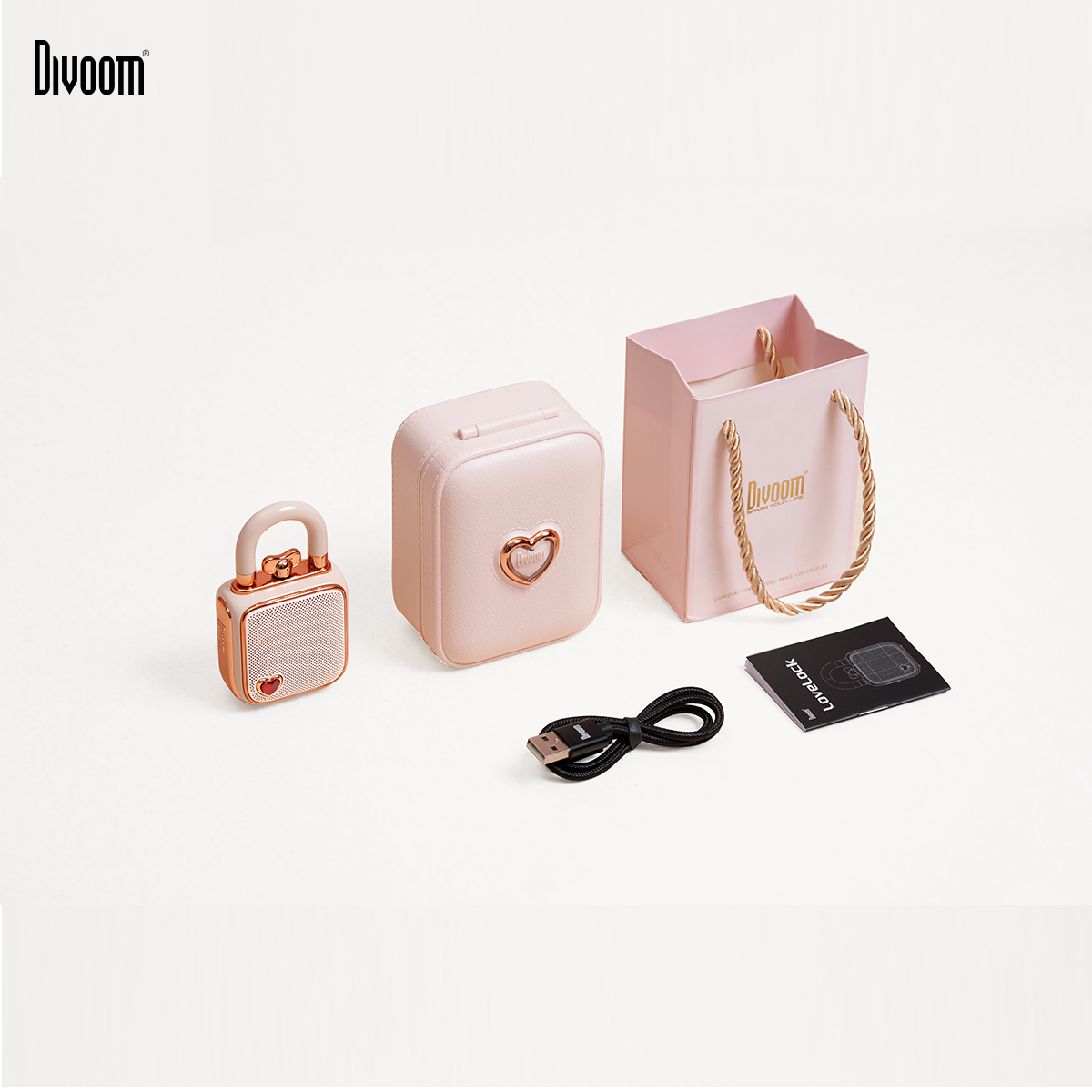 Loa Bluetooth Divoom Lovelock Pink - Hàng chính hãng