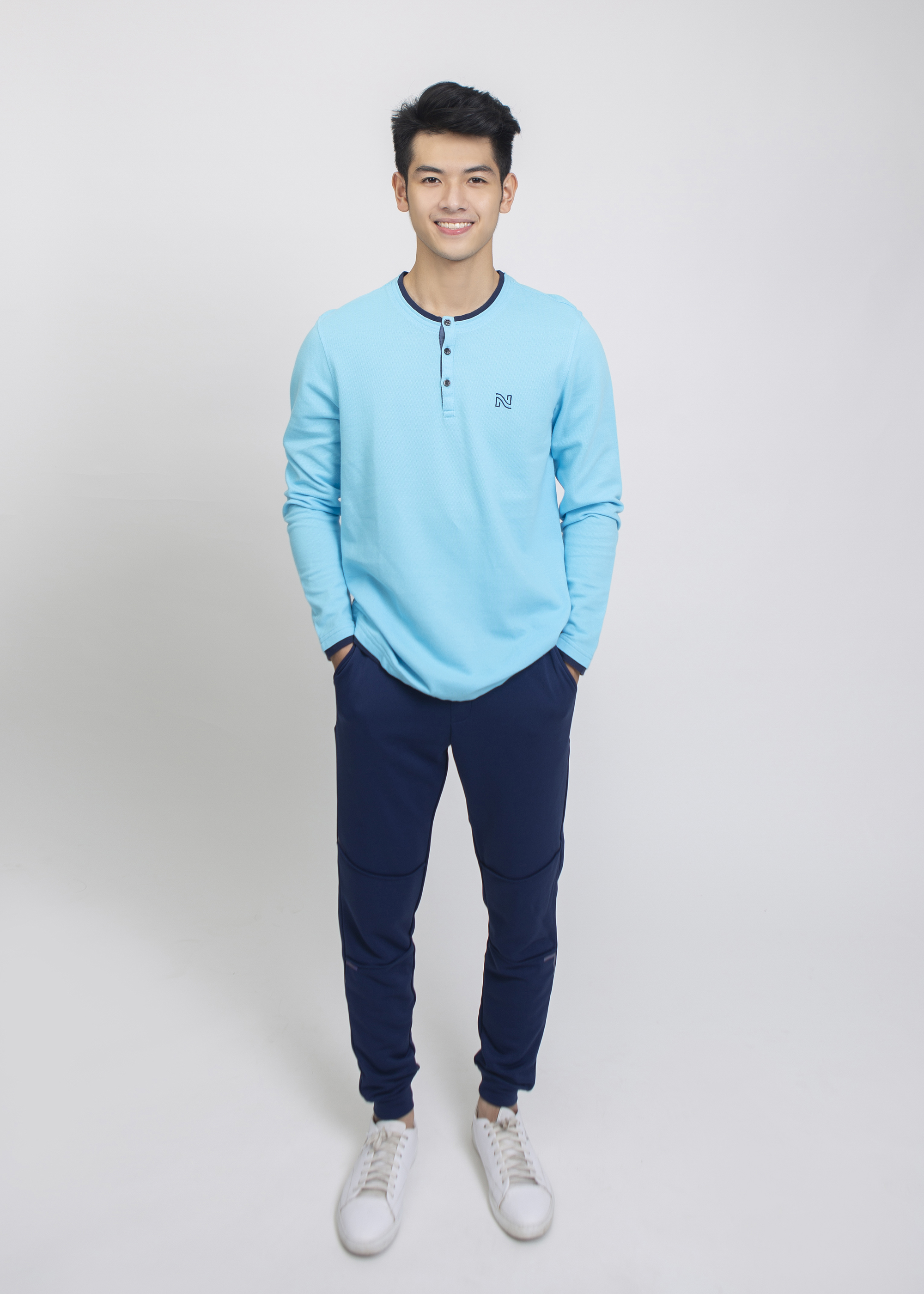 Quần Jogger nam thu đông Narsis G9005 màu xanh navy