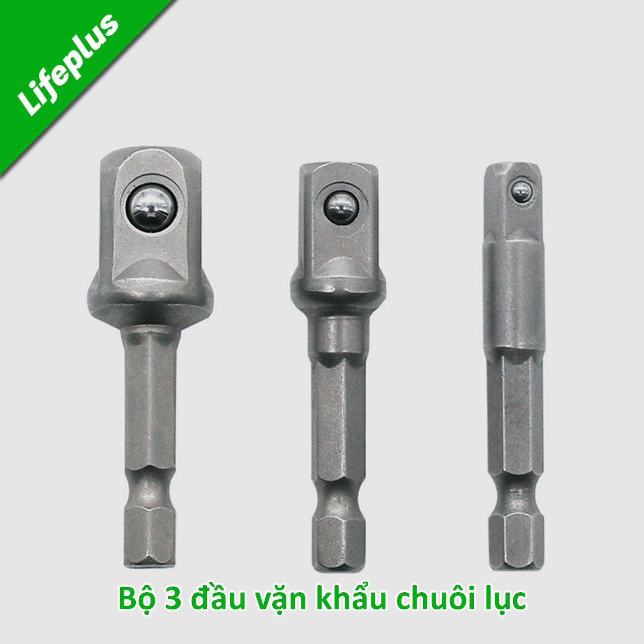Bộ 3 đầu chuyển vặn khẩu cho máy khoan