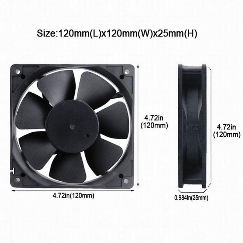 1Pieces Gdstime DC 48V Dual Ball 0.11A 11cm 11mm x 11mm Brushless Machine Case Cooler 11*11*11mm Cooling Fan 11MM