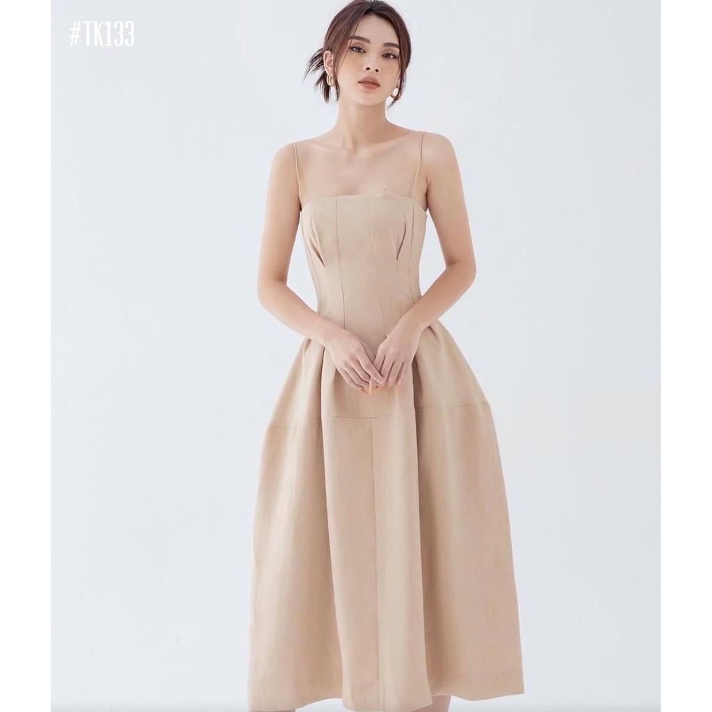 Đầm dự tiệc 2s đơn giản dáng xòe